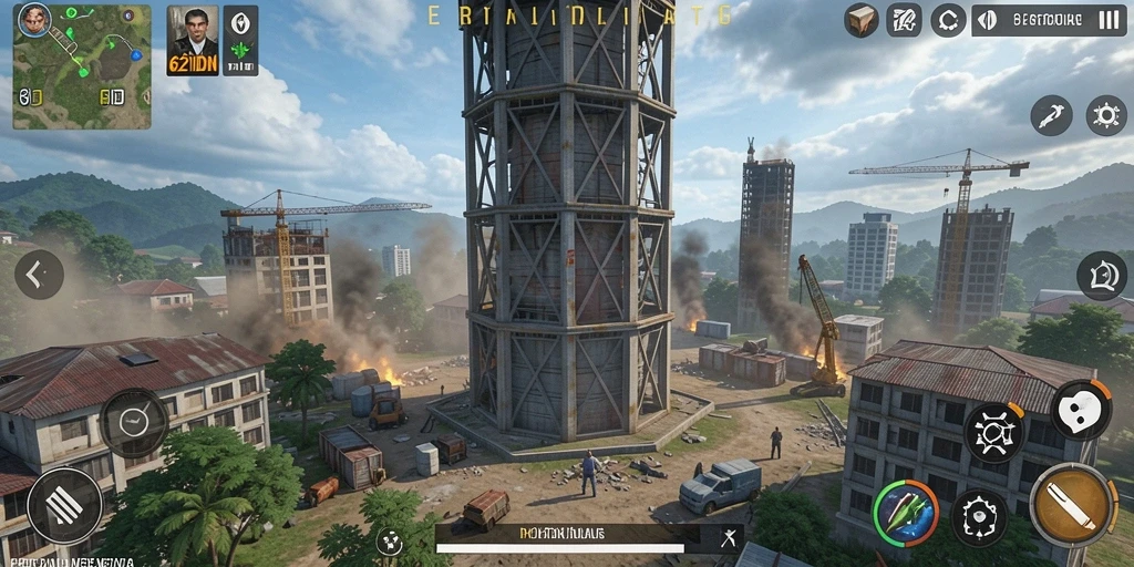 Tangkapan layar menampilkan aksi seru dalam game Tower Defense.