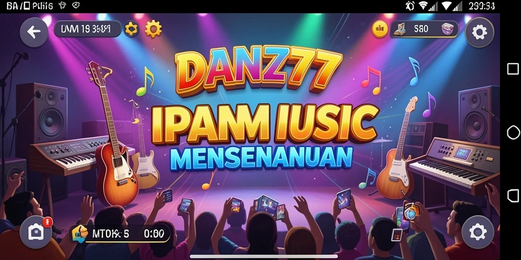 Tampilan gameplay seru dengan berbagai pilihan lagu di DAN777.