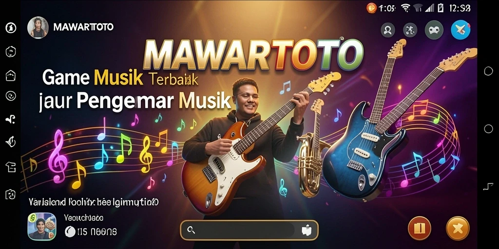 Screenshot gameplay dari MAWARTOTO yang menunjukkan pengalaman musik interaktif.