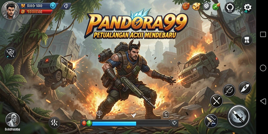 Tampilkan aksi seru dari PANDORA99 saat bertempur melawan musuh.